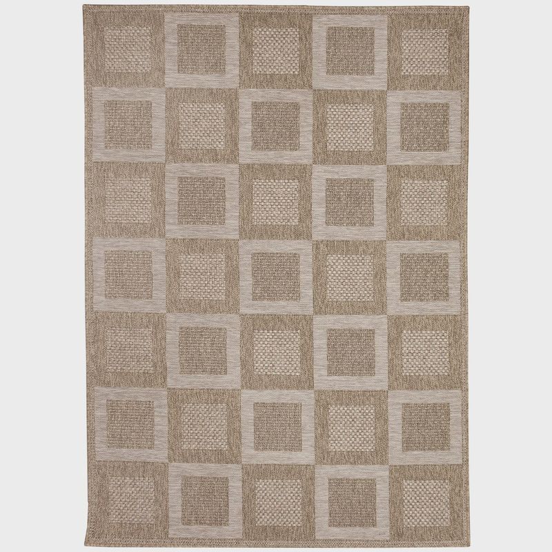 Orly Squares Indoor/Outdoor Rug Natural