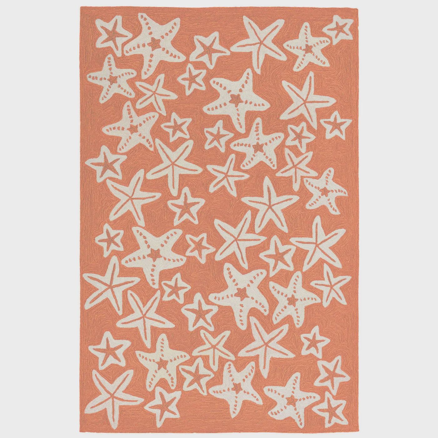 Capri Starfish Indoor/Outdoor 5x7&#39; Rug Coral