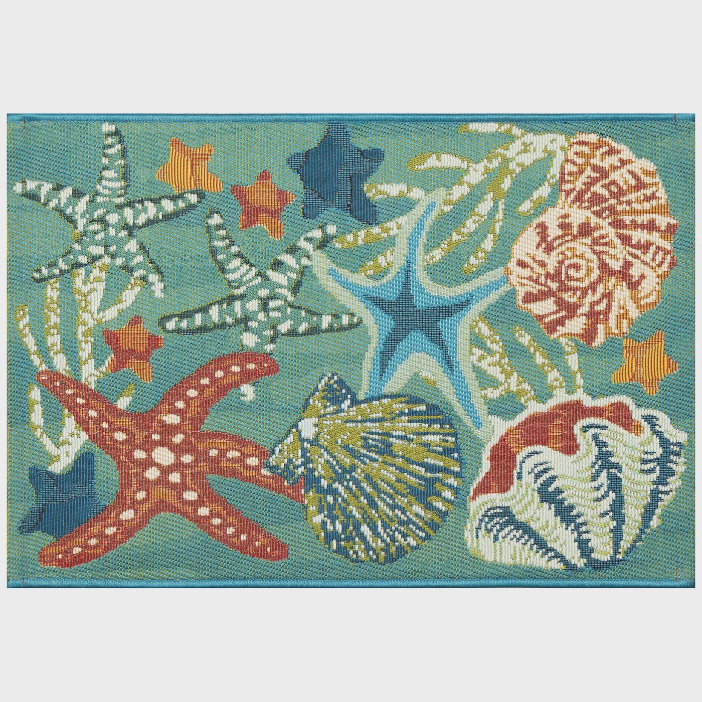 Esencia Starfish Song Indoor/Outdoor Mat Aqua