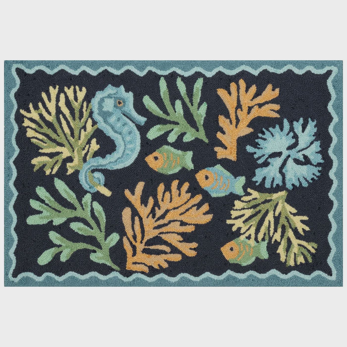 Frontporch Sweet Reef Indoor/Outdoor Area Rug Navy