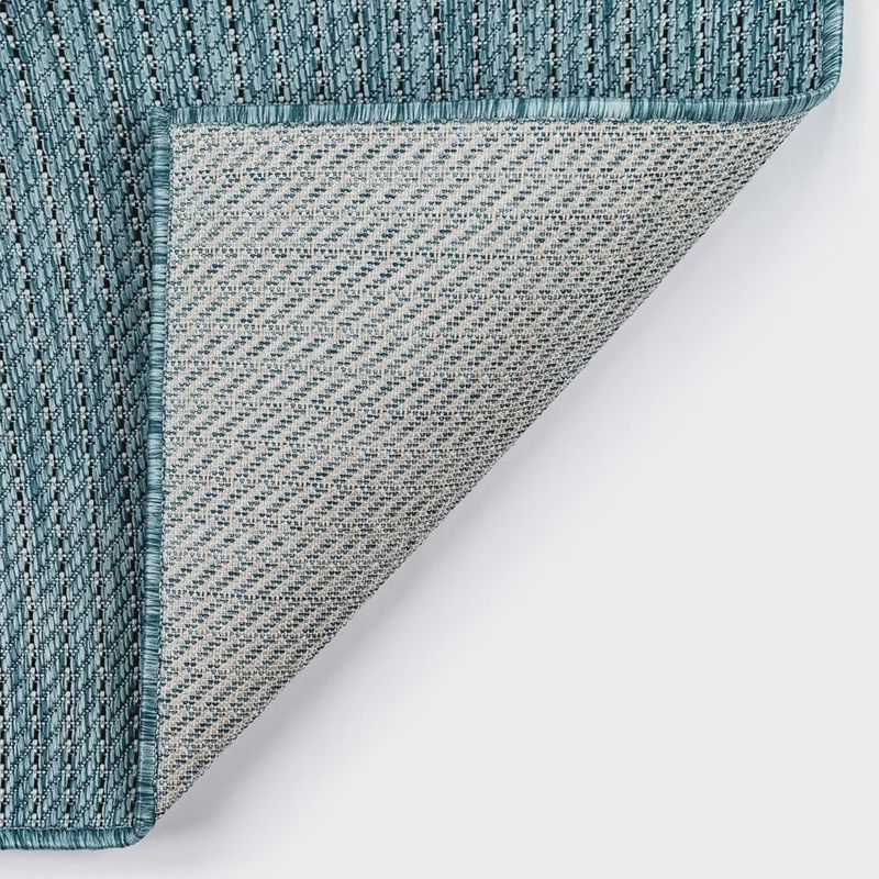 Carmel Texture Stripe 4x6' Indoor/Outdoor Rug, Aqua