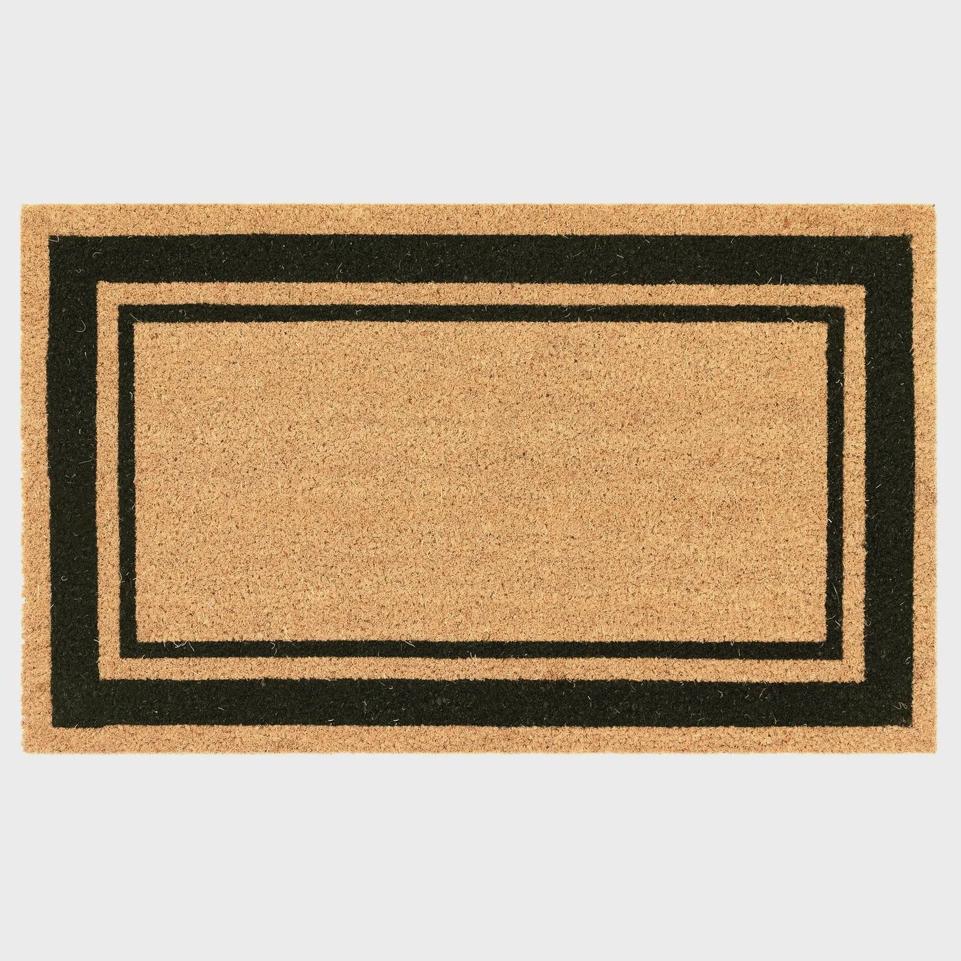Natura Double Border Outdoor Mat Black