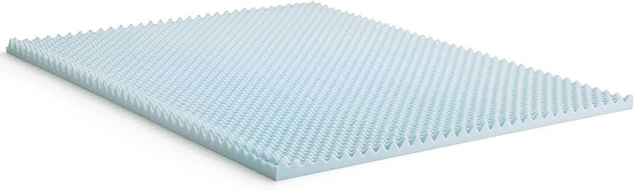 Weekender 2&quot; Convoluted Gel Memory Foam Mattress Topper, Size: Queen
