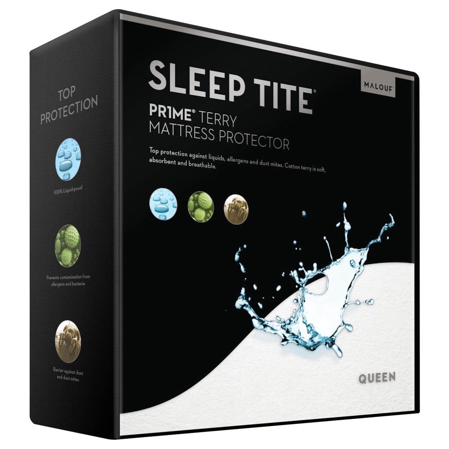 Sleep Tite Pr1me Terry Mattress Protector, Size: Twin