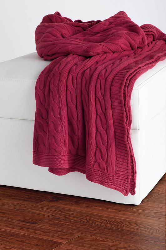 Rizzy Home Cable Knit Throw Blanket