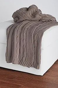 Rizzy Home Cable Knit Throw Blanket