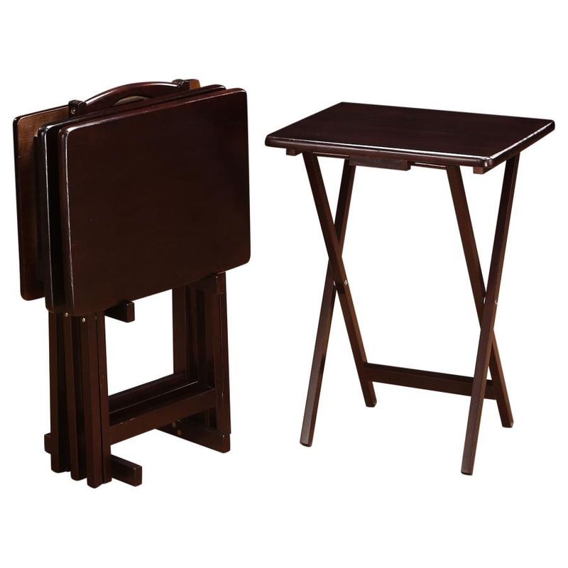 Donna 4-piece TV Tray Table Set with Stand
