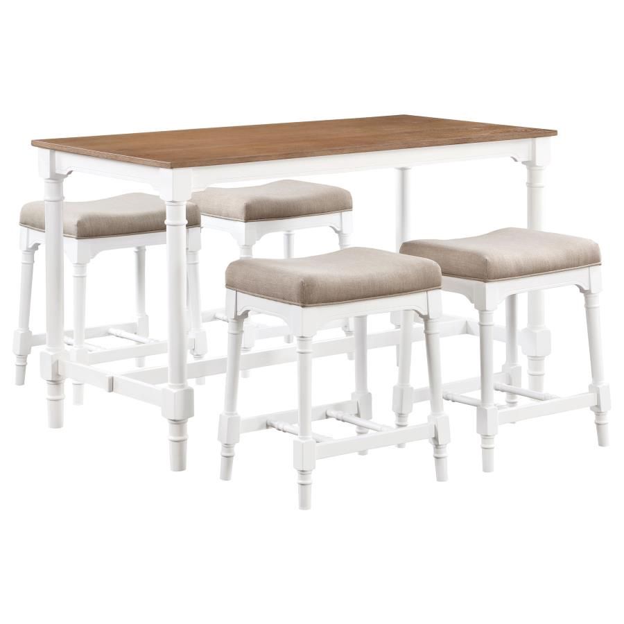 Martina 5-piece Rectangular Counter Height Dining Set
