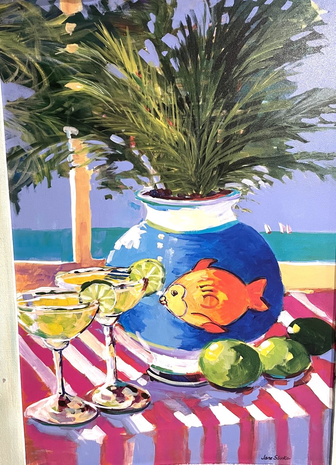Dockwood Framed 24x36 Print &quot;Margarita Morning&quot;, SD Graphics