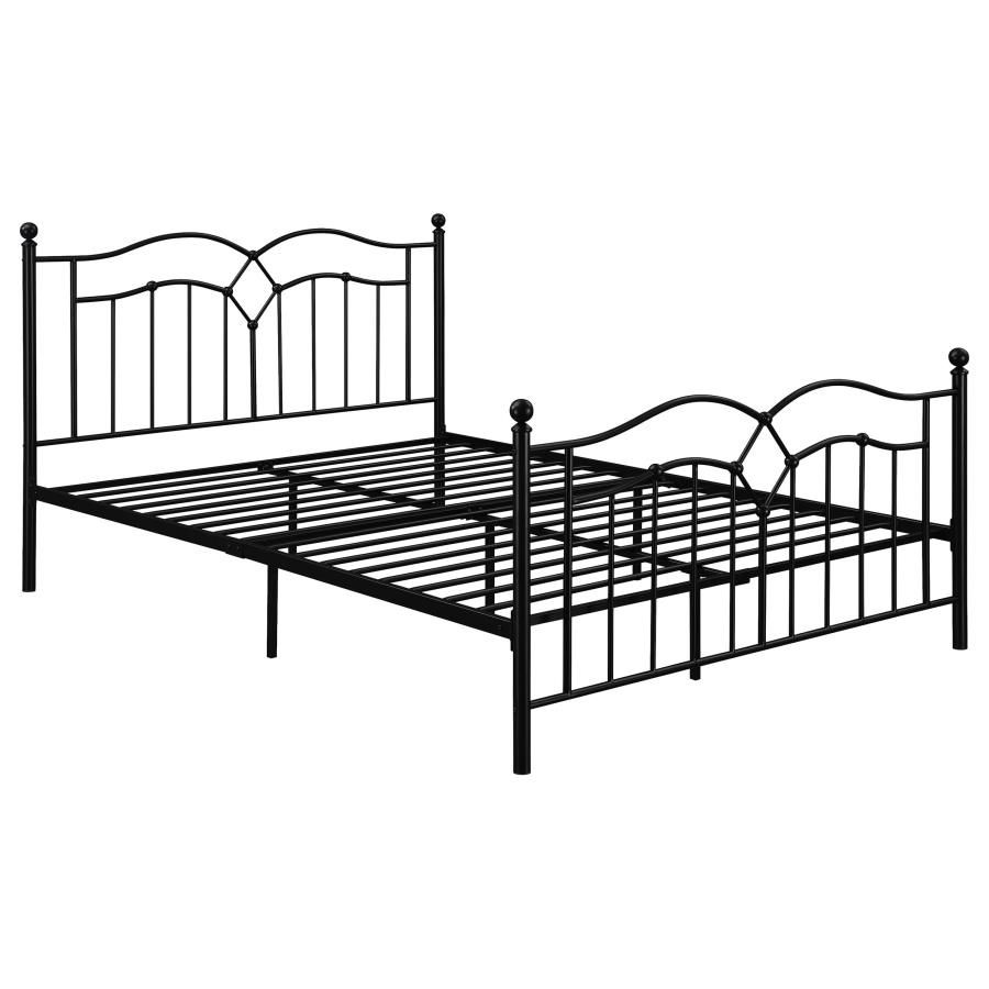 Klossen Black Metal Frame Queen Platform Bed
