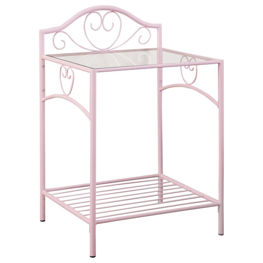 Massi Metal 1-shelf Nightstand Powder Pink