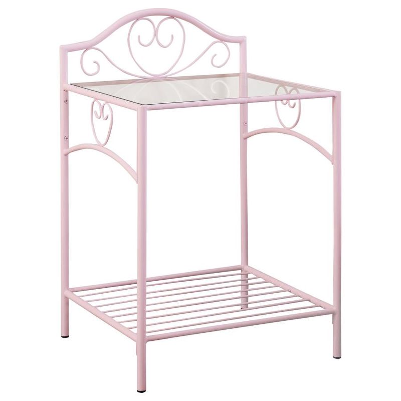 Massi Metal 1-shelf Nightstand Powder Pink