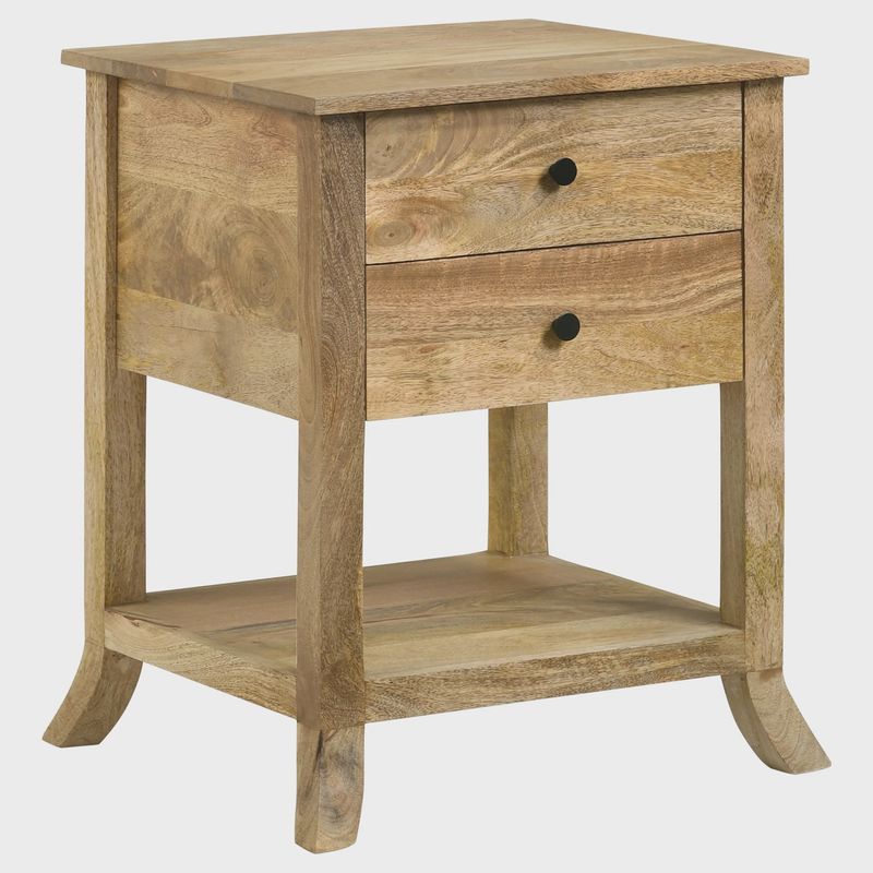 Russo 2-drawer Accent Side End Table Natural Mango