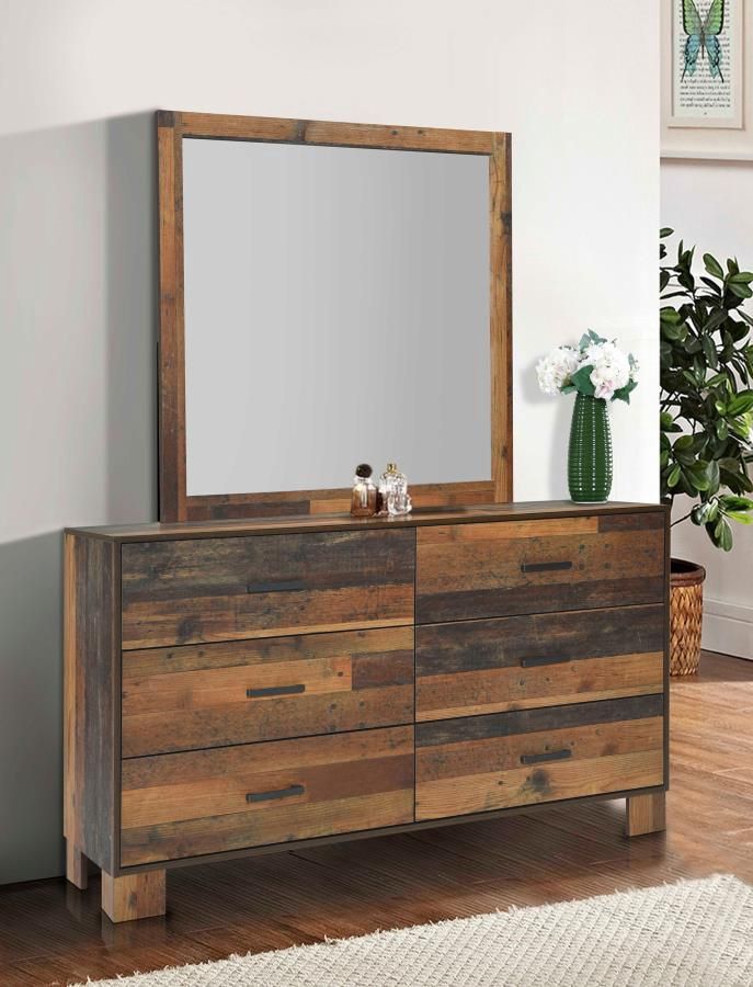 Sidney Dresser &amp; Mirror Rustic Pine