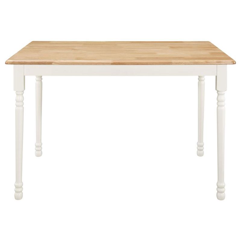 Taffee Rectangular 47-inch Solid Wood Dining Table White