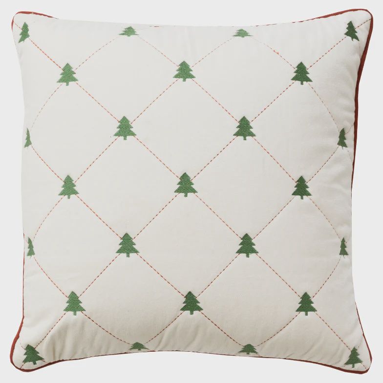 Rizzy Home Seasonal Decorative Pillow, Christmas Tree Pattern