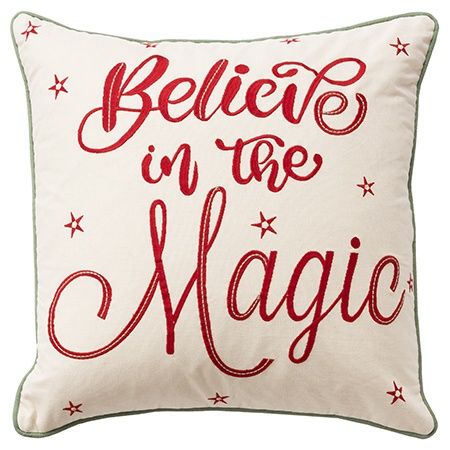 Rizzy Home Seasonal Decorative Pillow, &quot;Believe in Magic&quot;