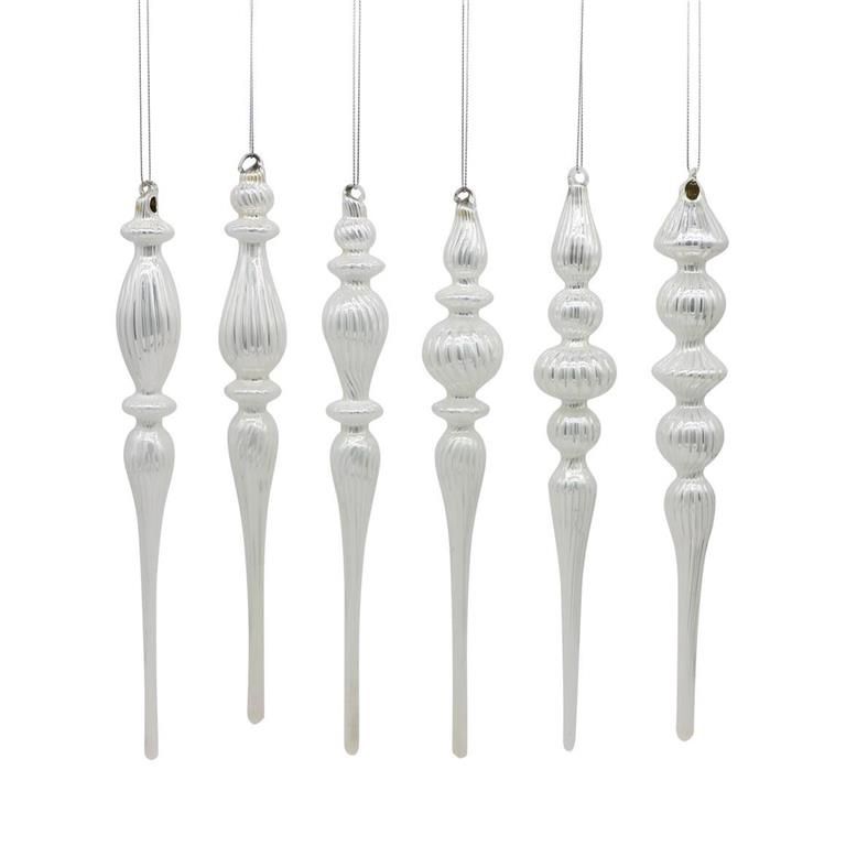 Glass Finial Ornament, 11" (Set of 6)