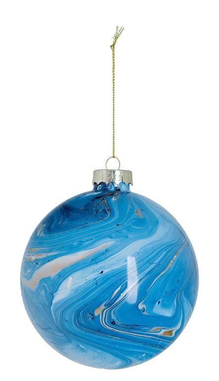 Marble Painted Ball Ornament