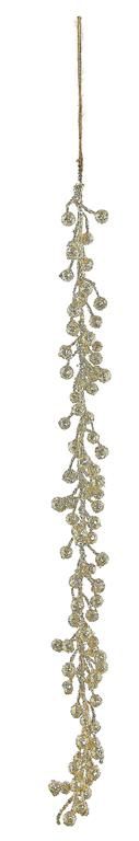 Hanging Mini Berry Ornament, 16&quot;; Champagne