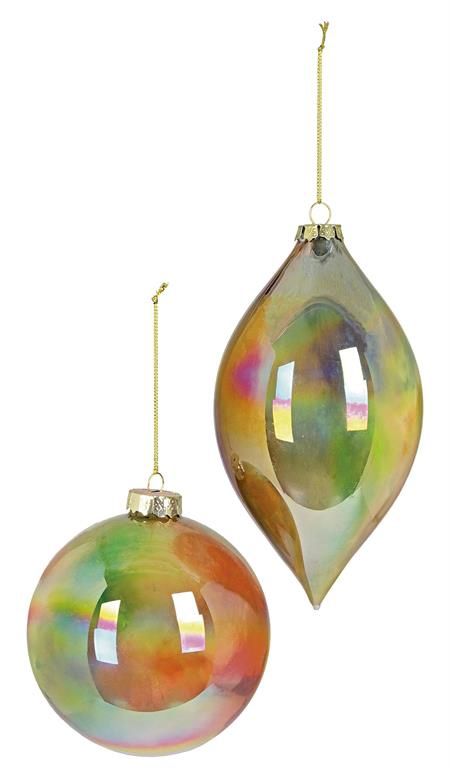 Iridescent Shiny Cloud Ornament (Set of 2 Assorted)