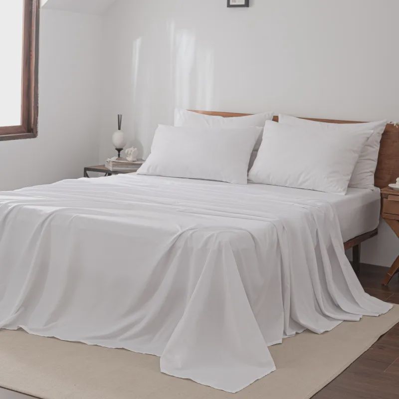 Slumbershield Microfiber Sheet Set, Colour: White, Size: Twin