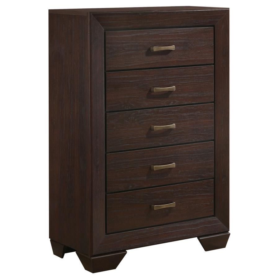 Kauffman 5 Drawer Chest Dark Cocoa