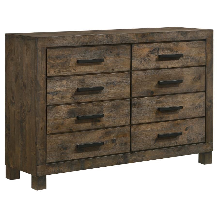 Woodmont 8 Drawer Dresser Rustic Brown