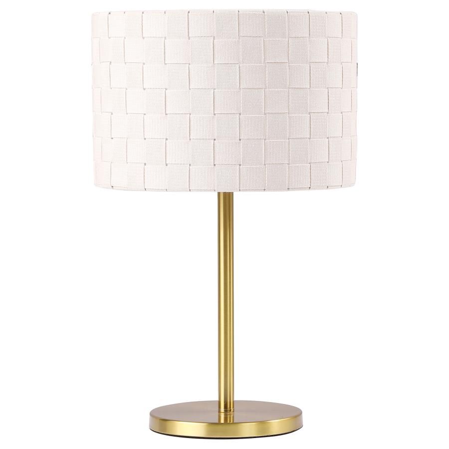 Ramiro 66-Inch Drum Shade Metal Bedside Table Lamp Gold