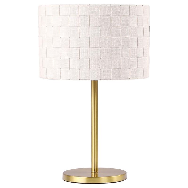 Ramiro 66-Inch Drum Shade Metal Bedside Table Lamp Gold