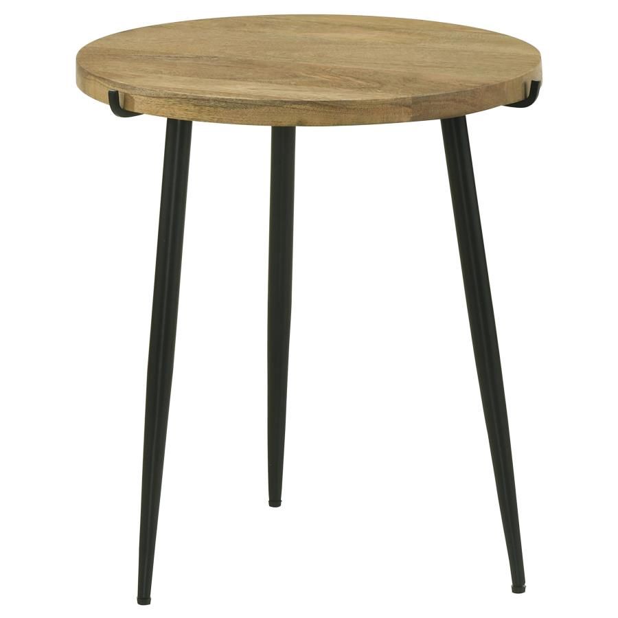 Pilar End Table Natural and Black