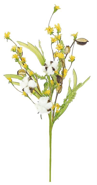 Wildflower/Cotton Stem 14"