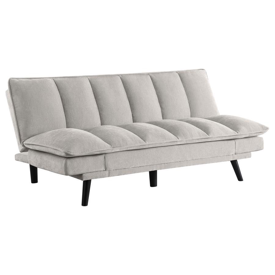 Laredo Upholstered Tufted Convertible Sofa Bed, Colour: Light Grey