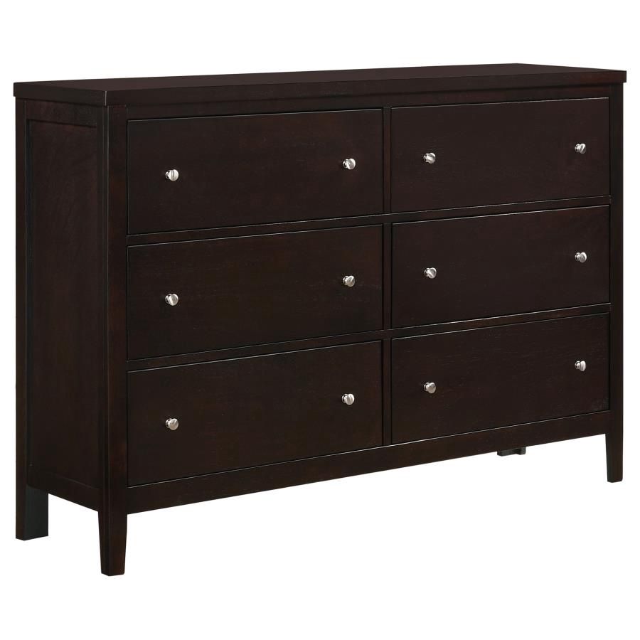 Carlton 6 Drawer Dresser, Cappucino