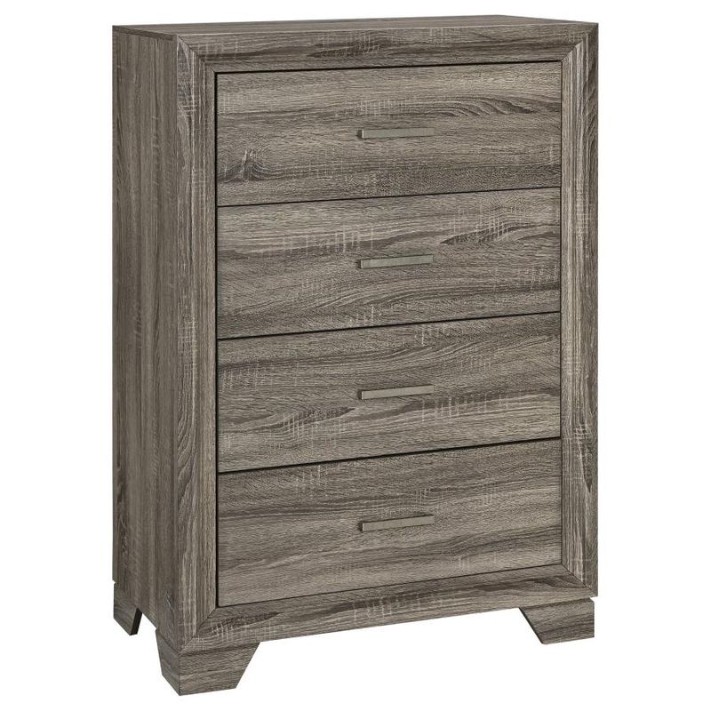 Wright 4 Drawer Chest, Brown Oak