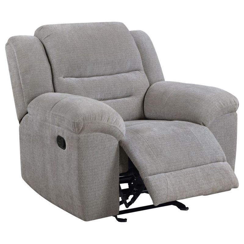 Gilson Upholstered Glider Recliner Chair, Grey