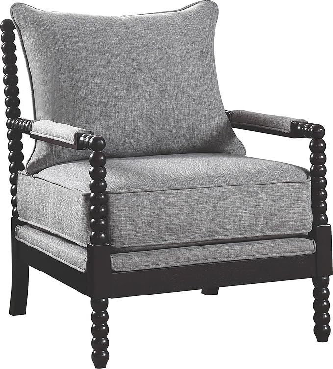 Blanchett Accent Chair, Grey and Black