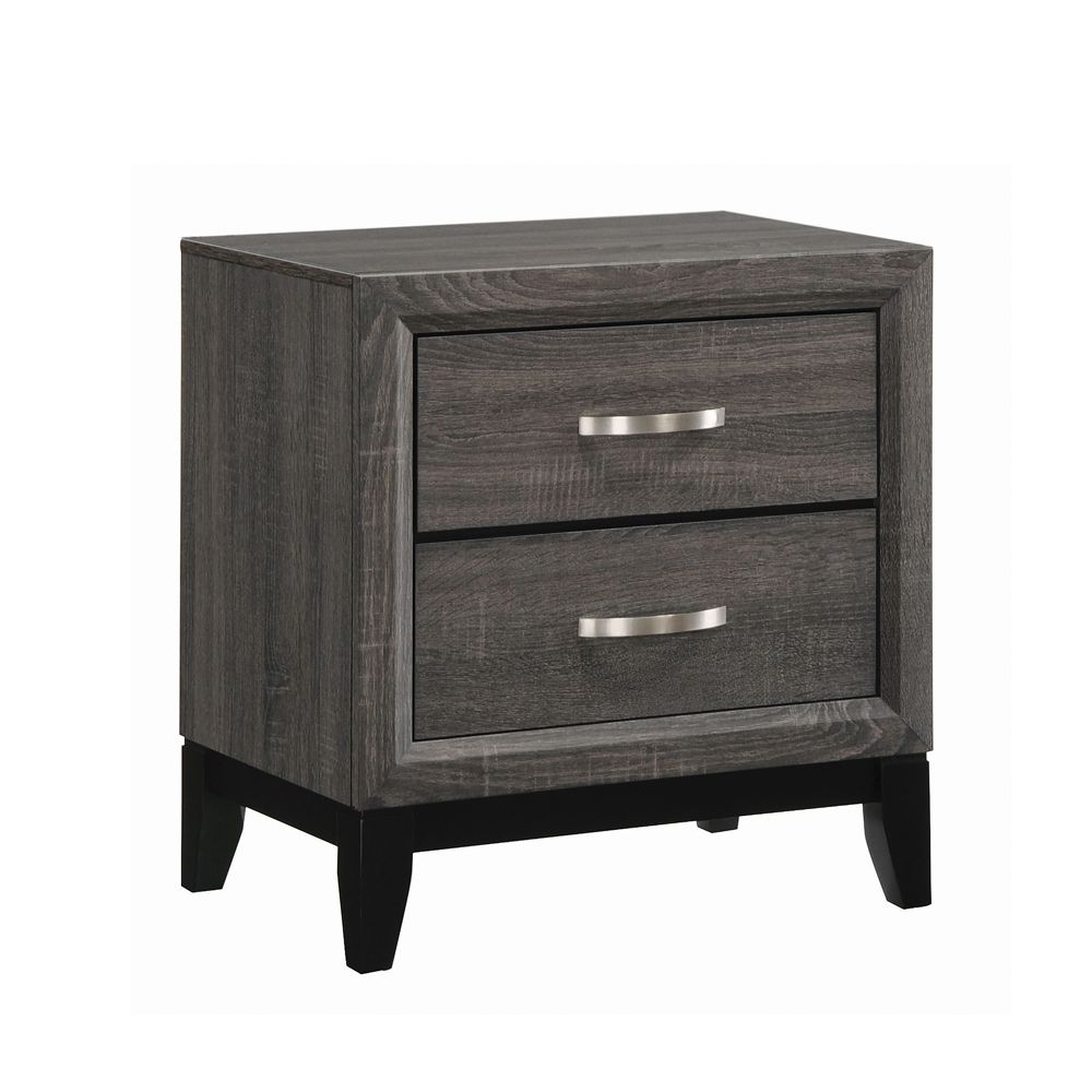Watson Nightstand Grey Oak And Black