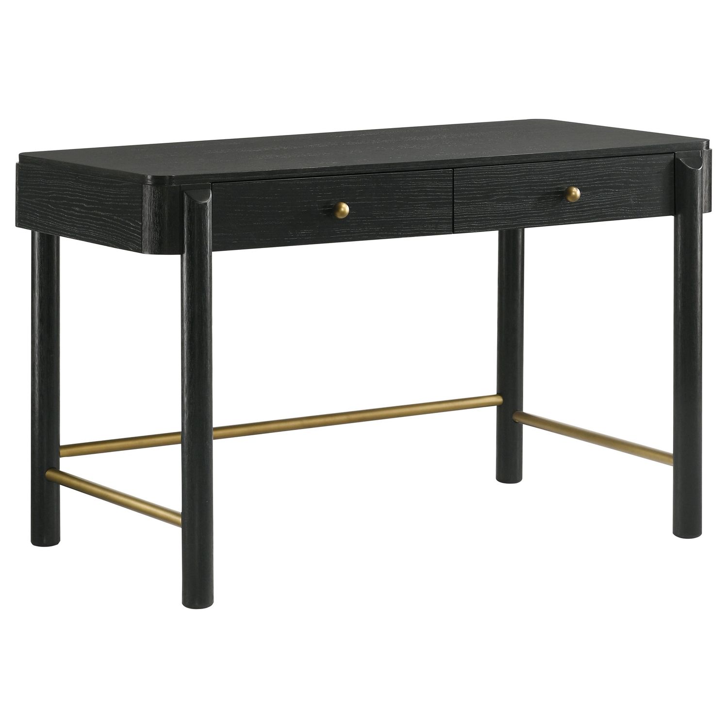 Arini 2-Drawer Vanity Desk Makeup Table, Colour: Black