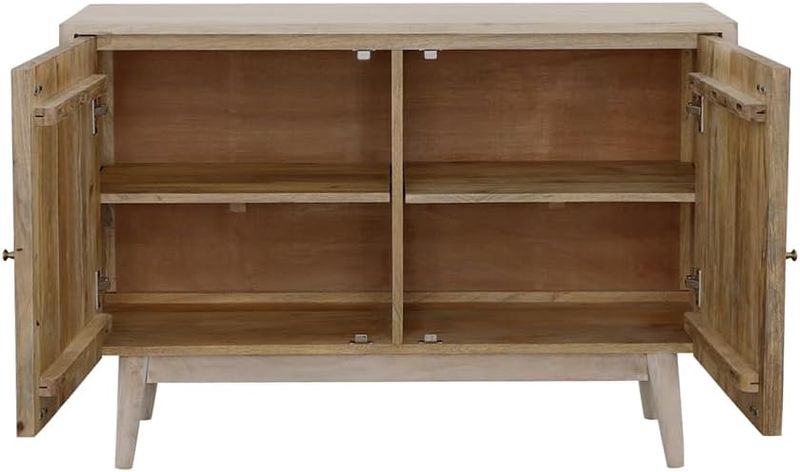 Black and Gold Two-Door Accent Cabinet