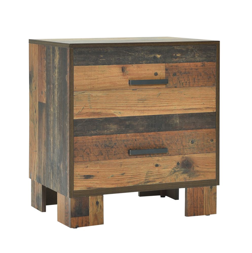 Sidney 2-Drawer Nightstand Rustic Pine