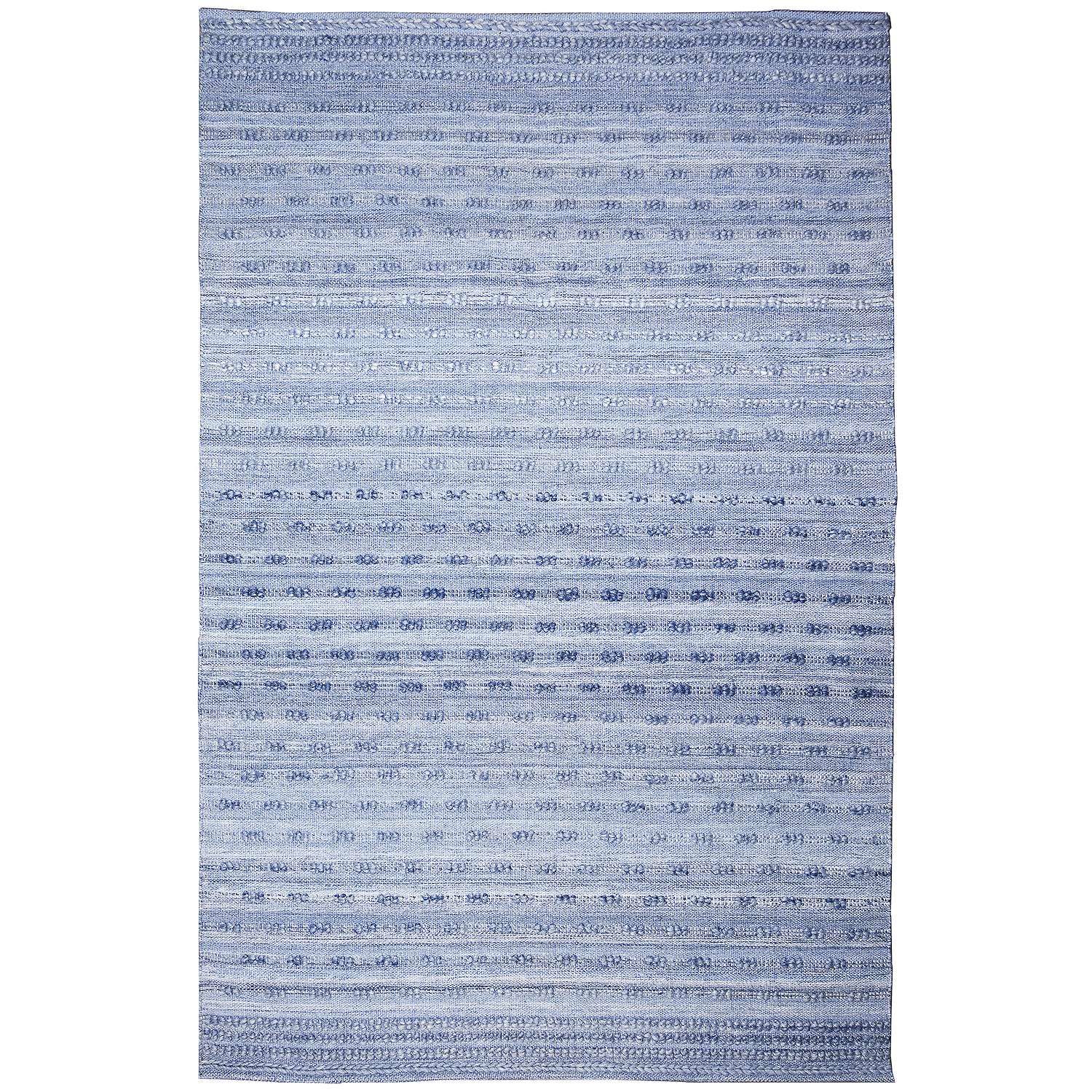 Hudson Bubble Stripe Indoor/Outdoor Rug, Colour: Blue