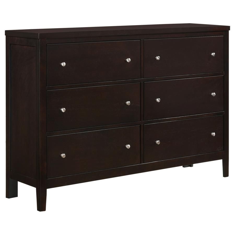 Carlton 6 Drawer Dresser, Cappucino