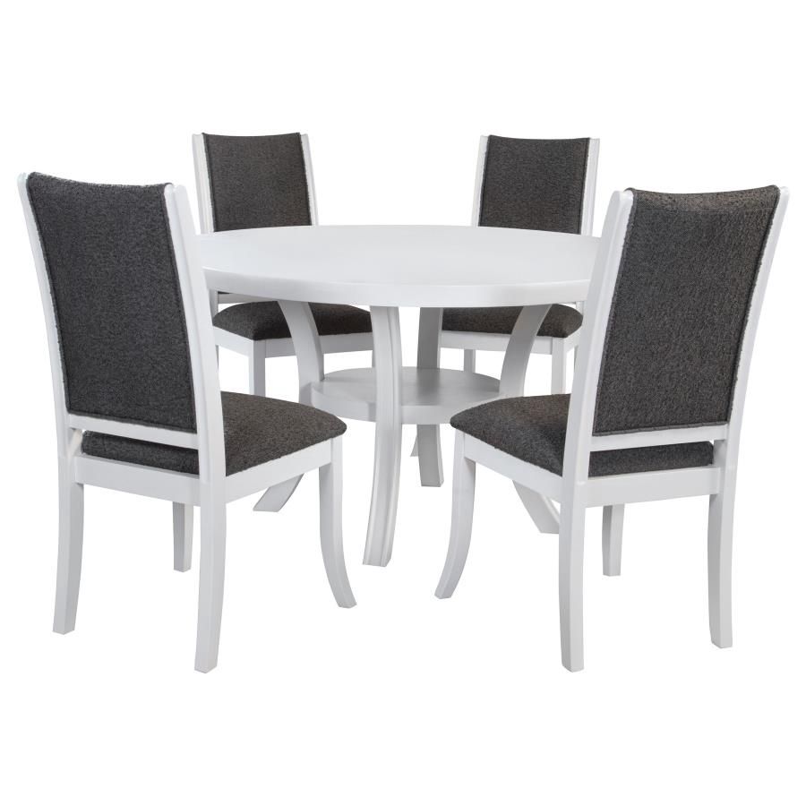 Judd 5pc Dining Set Pearl White