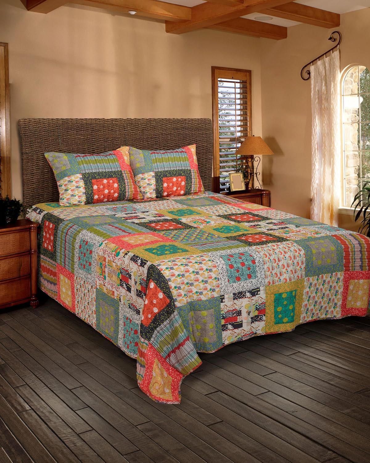 Rizzy Home King Quilt Set, Multicolor Patchwork