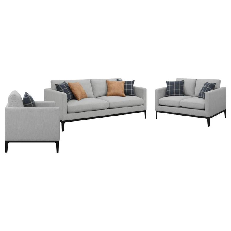Apperson 3-piece Sofa Set Light Grey