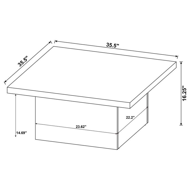 Devar 2-piece Coffee End Table Set White High Gloss
