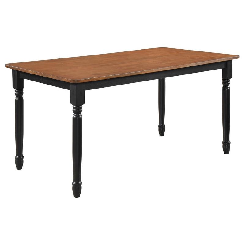 Hollyoak 5pc Dining Set, Black and Walnut