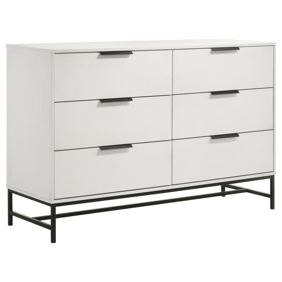 Sonora 6-drawer Dresser White