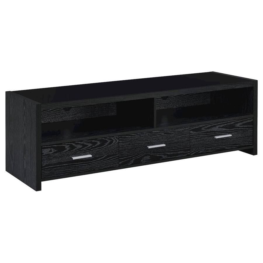 Alton 3-drawer 61-inch TV Stand Black Oak